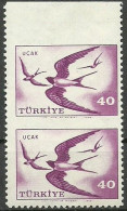 Turkey; 1959 Airmail Stamp 40 K. ERROR "Imperf. Edge" - Nuovi