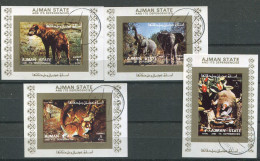 (CL 29 B - P. 37 - Lot 2) Ajman Ob - Mini-blocs - Animaux Divers - Andere & Zonder Classificatie