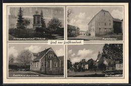 AK Grossbrembach, Kriegerdenkmal, Ratskeller, Gasthaus Zur Linde  - Autres & Non Classés