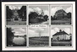 AK Wiederau, Funkturm Des Grosssenders Leipzig, Schule, Teiche  - Leipzig