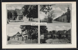 AK Gorsleben, Hotel Schieferhof U. Denkmal, Backsgasse Mit Geschäft, Partie An Der Unstrut  - Otros & Sin Clasificación