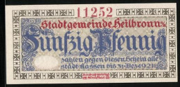 Notgeld Heilbronn A. N. 1917, 50 Pfennig, Reichsadler Und Signatur  - [11] Emissioni Locali