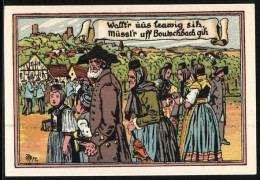 Notgeld Butzbach, 25 Pfennig, Einwohner In Tracht, Ortspartie, 600jähriges Stadtjubiläum 1921, Gutschein  - [11] Local Banknote Issues