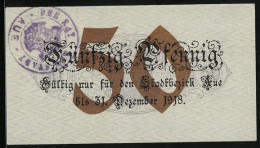 Notgeld Aue 1918, 50 Pfennig, Signatur  - [11] Emissioni Locali