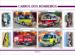2024-04 - CENTRAL AFRICAN - FIRE ENGINS                 4V  MNH** - Camiones