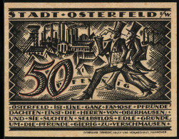 Notgeld Osterfeld I. W., 50 Pfennig, Herrn Von Oberhausen Auf Dem Weg Zu Den Fabriken, Bergwerksarbeiter  - [11] Emissioni Locali