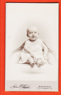 01129 / ⭐ Photo CDV STOCKHOLM Norge 1890s ◉ Bébé Baby Chaise ◉ Atelier Anna EDLUND 46 Drottninggalan Norvege - Anonieme Personen