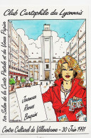 01461 / VILLEURBANNE 1er SALON CARTE POSTALE Juin 1991 Centre Culturel - BROCARD Club Cartophile LYONNAIS Tirage 2000ex - Villeurbanne