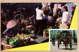 01033 ● Viet Nam SAIGON Market Place Banane La Place Du Marché Photo BLACK STAR 1970s IAsie Pacific K.p.o Hong Kong - Viêt-Nam