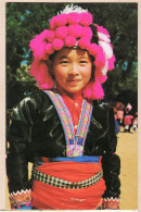 01038  / ⭐ ◉  North Thailand Ethnic THAI Hill Tribe Girl Being Cheerful Of New Year Festival THAÏLANDE A590 PHATANA - Tailandia