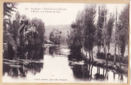 01302 / SAVIGNAC-LES-EGLISES (24) Eglise Et Chemin Du GUE 1907 à VENARD Saint-Anatoly Lanta-Photo ASTRUC 619 Dordogne - Autres & Non Classés