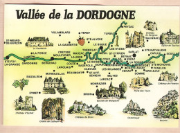 01223 / Vallée De La DORDOGNE Carte Géographique Dessinée 1990s - DORDOGNE - RENE De MARSAC N°1632 - Sonstige & Ohne Zuordnung