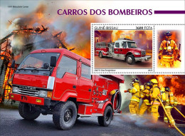 2024-04 - CENTRAL AFRICAN - FIRE ENGINS                 1V  MNH** - Vrachtwagens