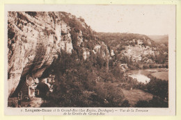 01248 / LAUGERIE-BASSE Dordogne EYZIES Grand-Roc Grotte Vue Terrasse 1930s-Cliché FOURGOUS ? N°1 - Altri & Non Classificati