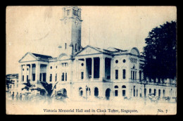 SINGAPOUR - VICTORIA MEMORIAL HALL AND ITS CLOCK TOWER - Singapur