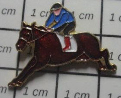 3617 Pin's Pins / Beau Et Rare / THEME SPORTS / EQUITATION SAUT CHEVAL JOCKEY CAVALIEr - Sonstige & Ohne Zuordnung