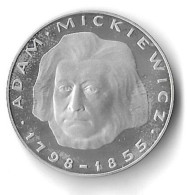 100 Zl  1978 (Ag)  Adam Mickiewicz 1798-1855 - Pologne