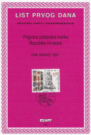 CROATIA First Day Panes 423 - Stamp's Day