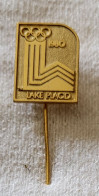 OLYMPIC GAMES - LAKE PLACID 1980, Olympic - Gilt  Badge / Pin - Giochi Olimpici