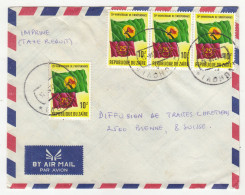 Zaire 2 Letter Covers Posted 198? To Switzerland B240510 - Brieven En Documenten