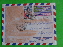 PA 5 + N° 9 SUR LETTRE PAR AVION DE PAPEETE ILE DE TAHITI - Lots & Serien