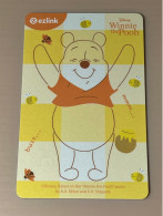 Singapore Nets Flashpay EZ Link Transport Metro Train Subway Card, Disney Winnie The Pooh, Set Of 1 Used Card - Singapour