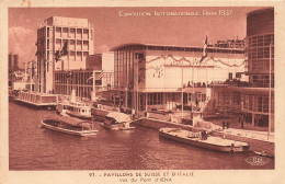 FRANCE - Paris - Pavillons De Suisse Et D'Italie Vus Du Pont- Exposition Coloniale - Paris 1937 - Carte Postale Ancienne - Exhibitions