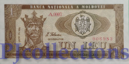 MOLDOVA 1 LEU 1992 PICK 5 UNC - Moldavië