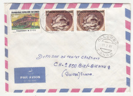 RP Du Congo Air Mail Letter Cover Posted 1988 To Switzerland B240510 - Oblitérés