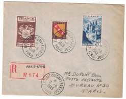 Paris - Exposition Davy Faraday - Lettre Recommandée Pour Paris - Bel Affranchissement - 7 Juin 1949 - Commemorative Postmarks