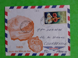 PA 7 SEUL SUR LETTRE PAR AVION DE PAPEETE ILE DE TAHITI - Collections, Lots & Series