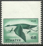 Turkey; 1959 Airmail Stamp 65 K. ERROR "Imperf. Edge" - Nuovi