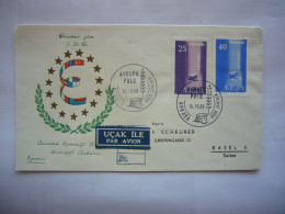 Avion / Airplane / Flight From Ankara To Basel / Oct 10, 1958 - Airmail