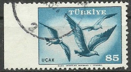 Turkey; 1959 Airmail Stamp 85 K. ERROR "Imperf. Edge" - Usati