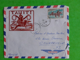 N° 49 SEUL  SUR LETTRE PAR AVION DE PAPEETE ILE DE TAHITI - Collezioni & Lotti