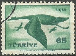Turkey; 1959 Airmail Stamp 65 K. ERROR "Shifted Print" - Usati