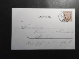 Privatpost Berlin 2 Pfg, Marke Braun Auf AK Litho Jugendstil 3.3.1899 Ortspost - Private & Lokale Post