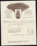 Rechnung München 1925, S. Lang-Stoll, Holzbearbeitungs-Maschinenfabrik, Bavaria Mit Einem Löwen  - Autres & Non Classés