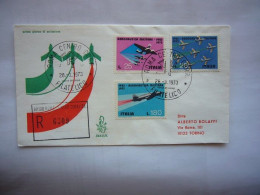 Avion / Airplane / Flight From Roma To Torino / Mar 28, 1973 / Nice Aircraft Stamps - Luchtpost