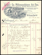 Rechnung Elberfeld 1901, Singer & Co., Nähmaschinen AG, Eingetragene Handelsmarke, Preis-Medaillen  - Andere & Zonder Classificatie