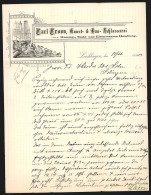 Rechnung Leichlingen 1903, Carl Croon, Kunst- & Bau-Schlosserei, Ansicht Verschiedenster Metallwaren  - Andere & Zonder Classificatie