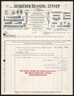 Rechnung Lennep 1915, Gebrüder Busatis, Fabrikation Von Sägen Und Werkzeugen, Auswahl And Produkten  - Other & Unclassified