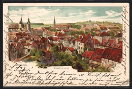 Lithographie Ansbach / Bayern, Totalansicht Mit Kirche  - Ansbach