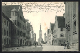 AK Dillingen / Donau, Partie In Der Königstrasse Mit Kirche  - Dillingen