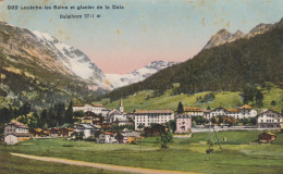 2 CPA SUISSE LOUECHE LES BAINS GLACIER DE LA DALA VUE D'ENSEMBLE - Andere & Zonder Classificatie