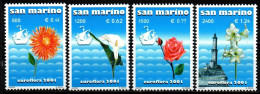 San Marino 2001 - Mi.Nr. 1954 - 1957 - Postfrisch MNH - Blumen Flowers - Autres & Non Classés