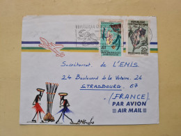 Lettre 1967 REPUBLIQUE CENTRAFRICAINE FLAMME BANGUI AEROPORT - Centrafricaine (République)