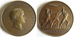 Médaille Commemorative De La Bataille De Moskowa 1812 Napoléon I, Hercule Et Les Géants Nus,  Par Droz - Andere & Zonder Classificatie