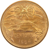 MEXICO 20 CENTAVOS 1964 #s105 0135 - Messico