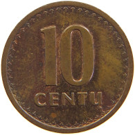 LITHUANIA 10 CENTU 1991 #s105 0615 - Lituanie